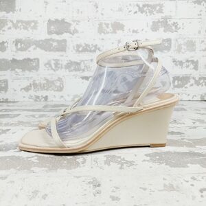 New Dolce Vita Gemini Square Toe Strappy Leather Wedge Sandals X293